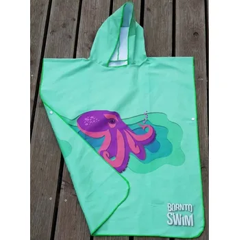Dívčí župan BornToSwim Octopus Poncho Junior Green S