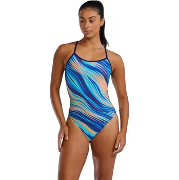 Dámské plavky Tyr Durafast Elite Trinityfit Riptidal Blue/Orange S - UK32