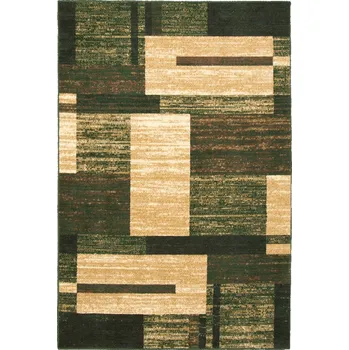 Koberec KOBEREC POKOJ JÍDELNA KOBEREC TMAVĚ LAHVOVĚ ZELENÁ ZELEŇ PRUHY 60x110 cm