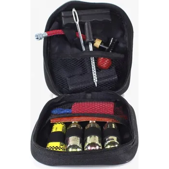 OPRAVNÁ SADA NA PNEUMATIKY MOTOROY 14 dílů. CESTOVNÍ SADA DO AUTA, KUFRU, NA CESTY. V POUZDRU.