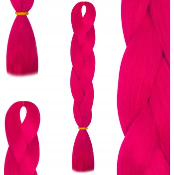 Syntetické vlasy Henlon rovné copánky Lipstick Red červené 60 cm #1945