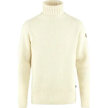 Pánský svetr Fjällräven Pánský vlněný rolák Övik Roller Neck Sweater M 2025/2026 Bílá XXL Pánské