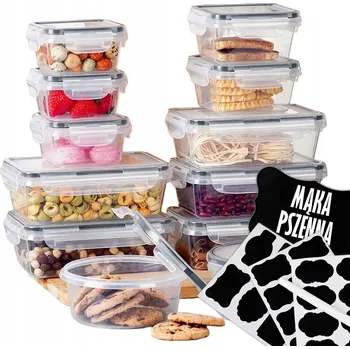 Dóza na potraviny 12x DÓZY NA POTRAVINY OBĚDOVÝ BOX SVAČINOVÝ BOX BEZ BPA DO MIKROVLNNÉ TROUBY LEDNIČKY