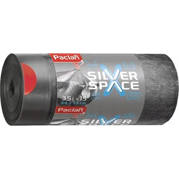 Pytle na odpadky Pytle na odpadky PACLAN SILVER SPACE - 35 l - 15 ks - pružné