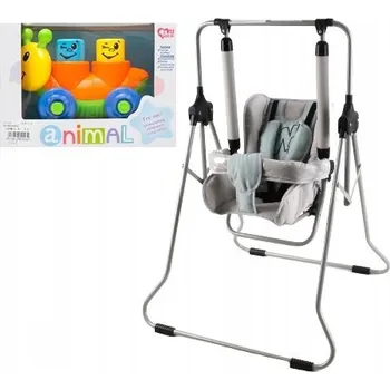 Hra na zahradu Stojací Houpačka Zahradní Domácí ADBOR N1 3v1 LEHÁTKO barva N-03 + HRAČKA