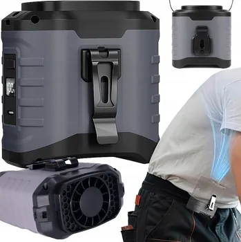 Vzduchotechnika Mini ventilátor Alogy Přenosný ruční ventilátor se stojánkem, powerbanka, stříbrný/šedý