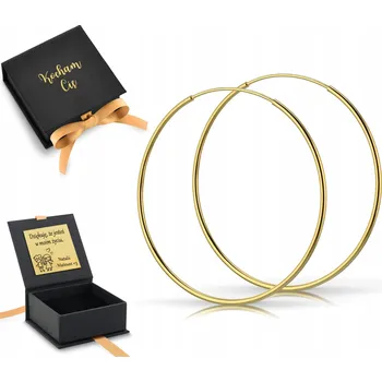 Náušnice VELKÉ STŘÍBRO NÁUŠNICE ZE NÁUŠNICE 925, POZLACENÉ, 5 CM 50 MM