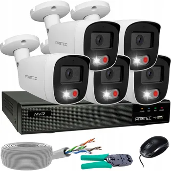 Bezpečnostní kamera Sada monitoringu 5 IP kamer 4K 8MP POE IR Mikrofon Detekce Bez disku