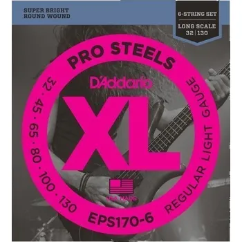 Struna pro kytaru a smyčcový nástroj D'Addario EPS170-6 Struny pro 6-strunnou baskytaru (Jako nové)