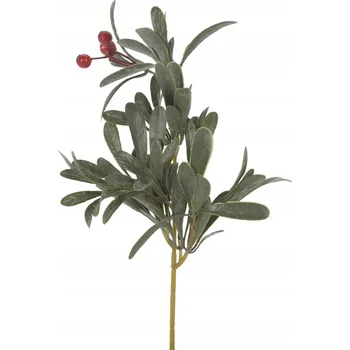 Vánoční dekorace Větvička zelená s borůvkami, 34cm, varianta B
