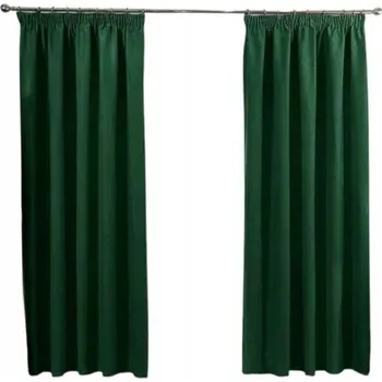 Příslušenství pro záclonu a závěs Závěsy na pásce 140x250 cm Samet silné tmavě zelené