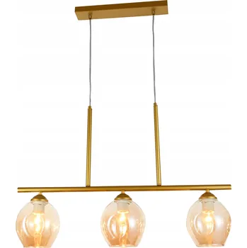 LIZA, závěsné svítidlo, 3 světla, E27, zlaté, šířka: 72 cm