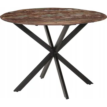 Jídelní stůl Stůl z masivního recyklovaného dřeva a oceli, 110 x 78 cm, různé barvy