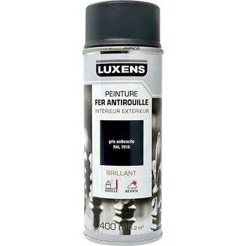 Barva ve spreji Luxens Antikorozní lak ve spreji 400 ml přímo na rez Antracit