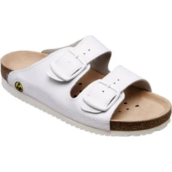 Pánská sportovní obuv Santé ESD/N/26/10/E pánské zdravotní profi pantofle bílé Velikost: 45