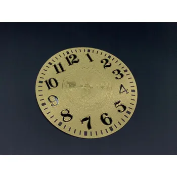 Hodiny Zlatý ciferník pro kulaté hodiny s černými číslicemi o průměru 14,5 cm
