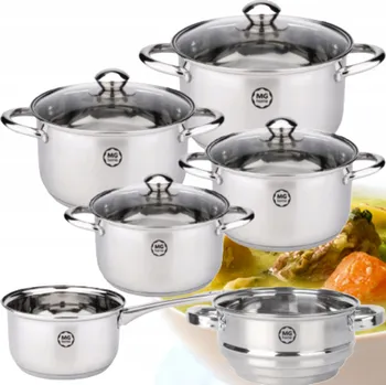 Sada nádobí Sada hrnců MG Home LAURO 10 dílů nerezová ocel