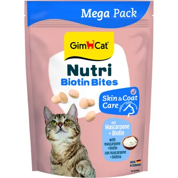 Pamlsek pro kočku GimCat Nutri Biotin Bites tablety s mascarpone 425 g