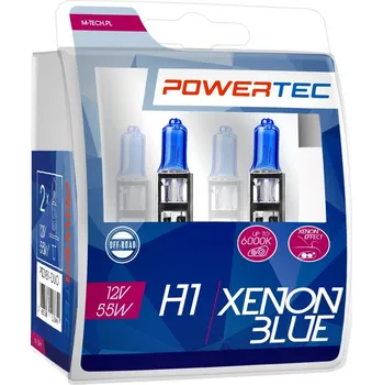 Autožárovka Žárovky M-Tech XENON BLUE H1 55 W 2 ks