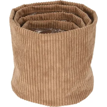 Květináč Obal Na Květináč 12 x 12 cm látka béžová