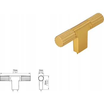 Nábytkové kování Nábytková úchytka SIRO 2592-70ZN87ZN87, efekt kartáčovaného zlata