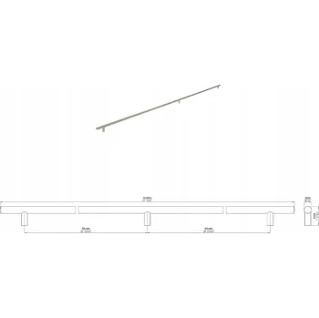 Nábytkové kování Nábytková úchytka SIRO 885-1449ZN21 , imitace nerezové oceli, 3 nožičky