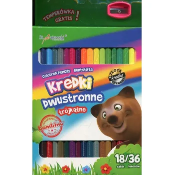 Kresba Bambino pastelky, oboustranné, 18 pastelek, 36 barev + ořezávátko