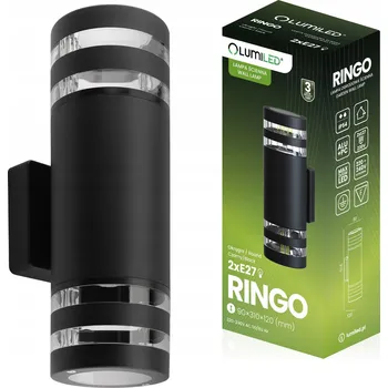 Venkovní osvětlení Venkovní nástěnné svítidlo Lumiled čiré, černé E27 12 W