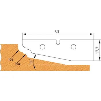 Fréza "IGM Profilový nůž E 60x17,7x2mm pro F632-182"