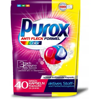Prací prostředek Purox Color prací Kapsle 40 kusů