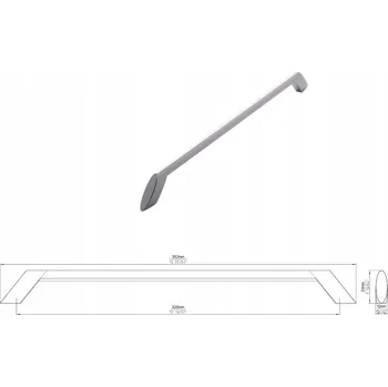Nábytkové kování Nábytková úchytka SIRO 2415-352ZN1 chrom lesklý