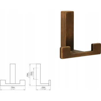 Věšák Nábytkový věšák SIRO 2325/ZN79 staromosaz kartáčovaná