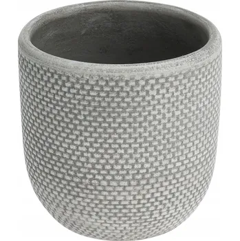 Květináč Obal Na Květináč 17 x 17,5 cm keramika šedá