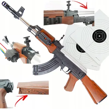 Sběratelství ÚTOČNÁ PUŠKA AK-47 KALAŠNIKOV S ODSTŘELOVACÍ PUŠKA ASG + 2 ŠTÍTY