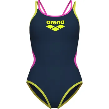 Dámské oblečení Arena One Women's Double Cross Back Navy Fluo/Soft Green L - UK36
