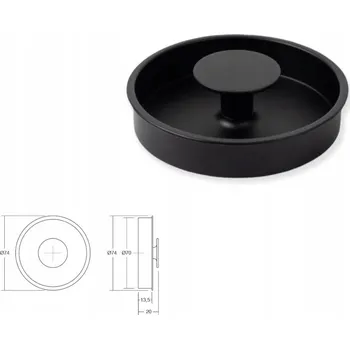 Nábytkové kování Zapuštěná nábytková úchytka VIEFE 0556 DIPO černá