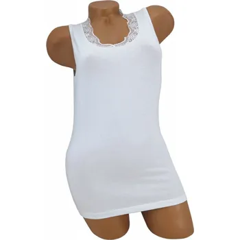 Dámské tílko NOVIA | s krajkou vzor 6/102 bílá L