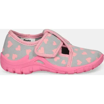 Dívčí bačkory Mini b dětské domácí přezůvky šedé, vel. 30