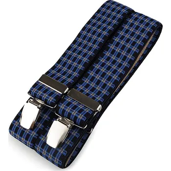 Kšandy Šle šíře 3,5 cm délka 125 cm, velké, 40 černá modrá