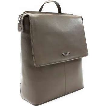 Městský batoh Šedohnědý městský kožený batoh 311-1660-26