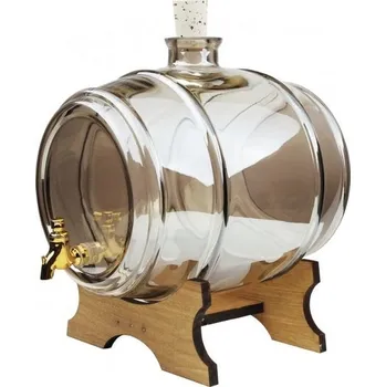 Skleněný soudek se stojanem 2 l šedý + Možnost GRAVÍROVÁNÍ