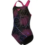 Arena Girls Galactics Swimsuit Swim Pro Back Black/Freak Rose 116cm