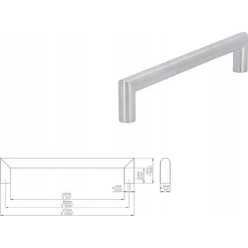 Nábytkové kování Nábytková úchytka SIRO 1406-172N1 nerezová ocel kartáčovaná