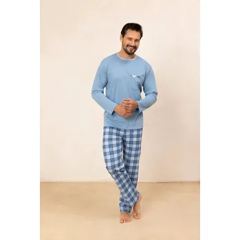 Pánské pyžamo Regina 488 modré pánské pyžamo