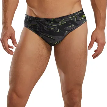 Pánské plavky Tyr Galaxy Brief Black/Lime XS - UK30