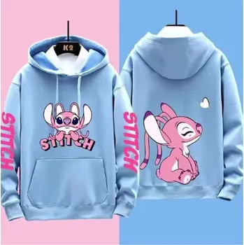 Dámské tričko Lilo & Stitch Mikina s kapucí a motivem "Lilo & Stitch" (Angel), SKLAD Barva: modrá (3), Velikost: 140/11-12 let