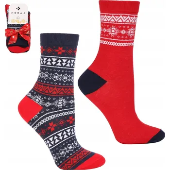 Pánské ponožky 2-BALENÍ Vánoční ponožky s mašlí Moraj Mikulášské 38-41