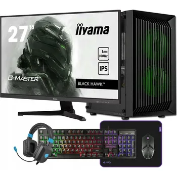 Stolní počítač Sada počítač Core i7 RTX 5060 32GB RAM 1TB SSD Windows 11 Monitor 27"