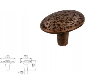 Nábytkové kování Nábytková úchytka SIRO 1578-43ZN10 stará mosaz