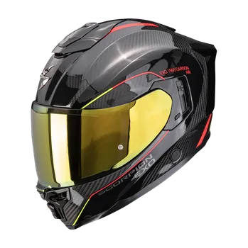 Helma na motorku EXO-1500 CARBON AIR MUNDI černo/červeno/fluo žlutá XXL (63/64)